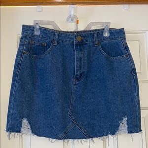 NWOT Denim Mini Skirt
